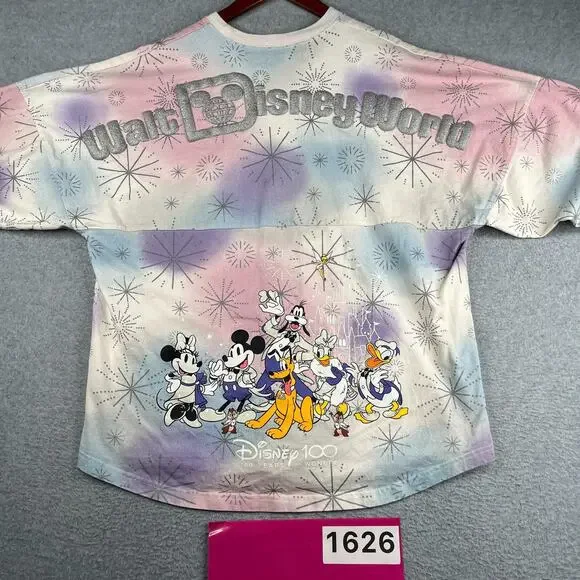 Walt Disney World 100 Years Of Wonder Mickey Friends Spirit Jersey Adult L Rare - Picture 1 of 16